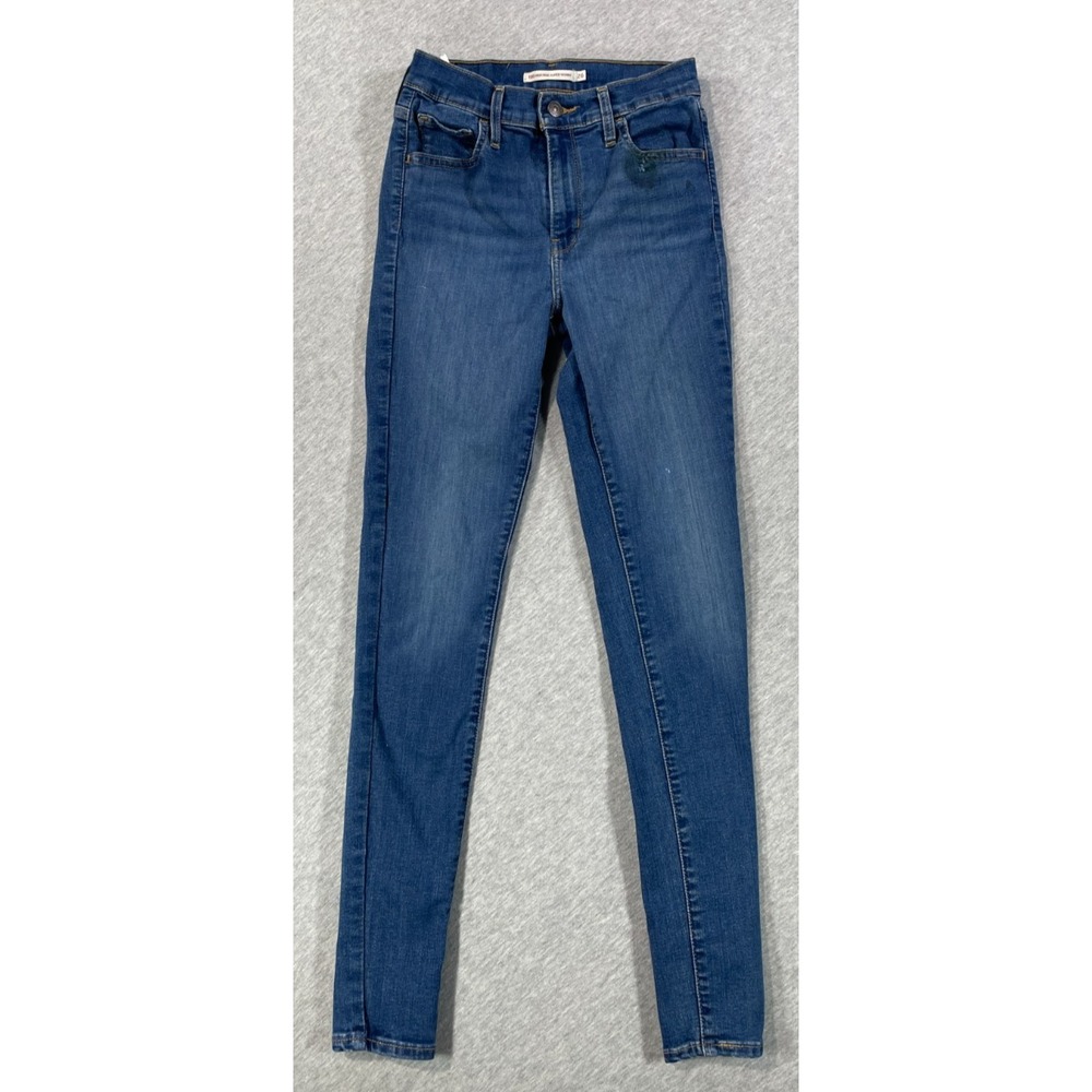 Levi's 720 High Rise Super Skinny Jeans Womens 26 Blue Medium Wash Denim Cotton